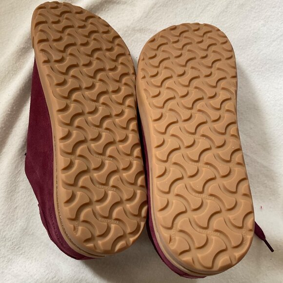NEW BIRKENSTOCK BURGANDY red suede leather sneaker shoes MENEU42 US9 WOMEN 10.5 - Picture 8 of 9